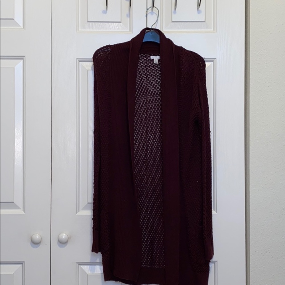 Burgundy Cardigan